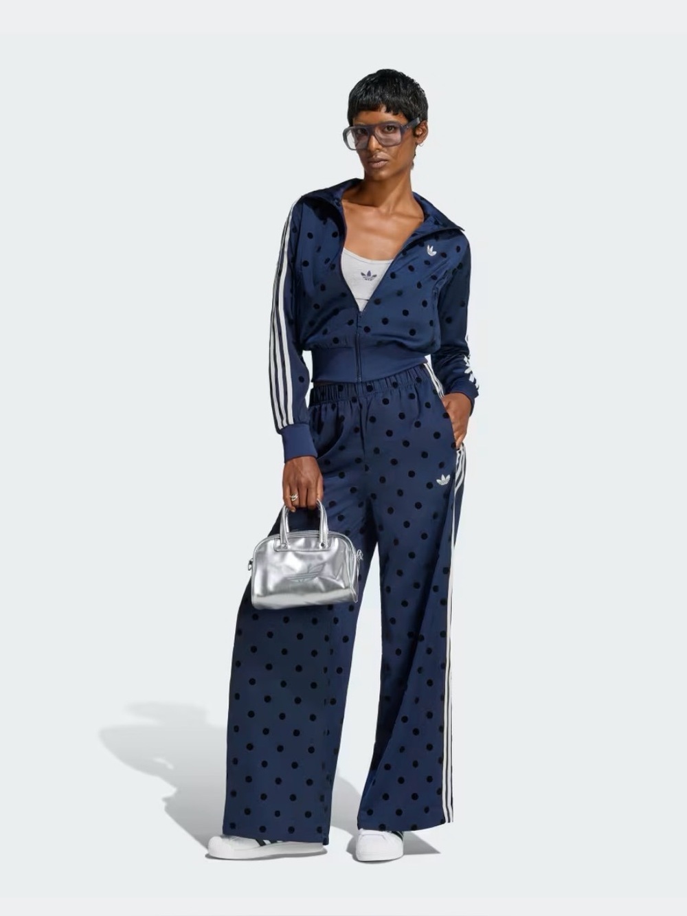 *NEW ARRIVAL* ADIDAS Originals SATIN POLKA DOTS TRACK SET in Night Indigo